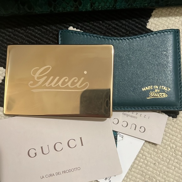 Gucci Real Python Green Medium Shoulder Bag - Picture 13 of 16